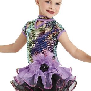 Weissman Girls High Neck Sassy Tutu Dress
